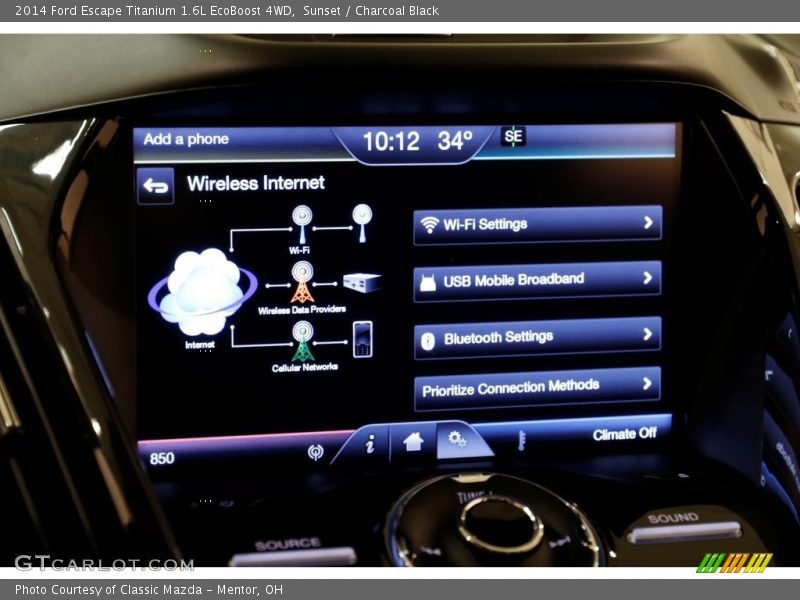 Sunset / Charcoal Black 2014 Ford Escape Titanium 1.6L EcoBoost 4WD
