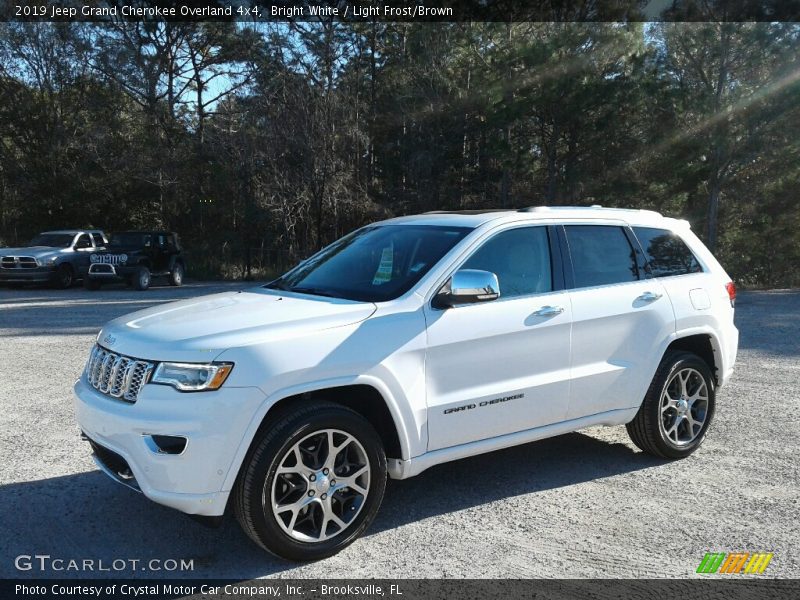 Bright White / Light Frost/Brown 2019 Jeep Grand Cherokee Overland 4x4