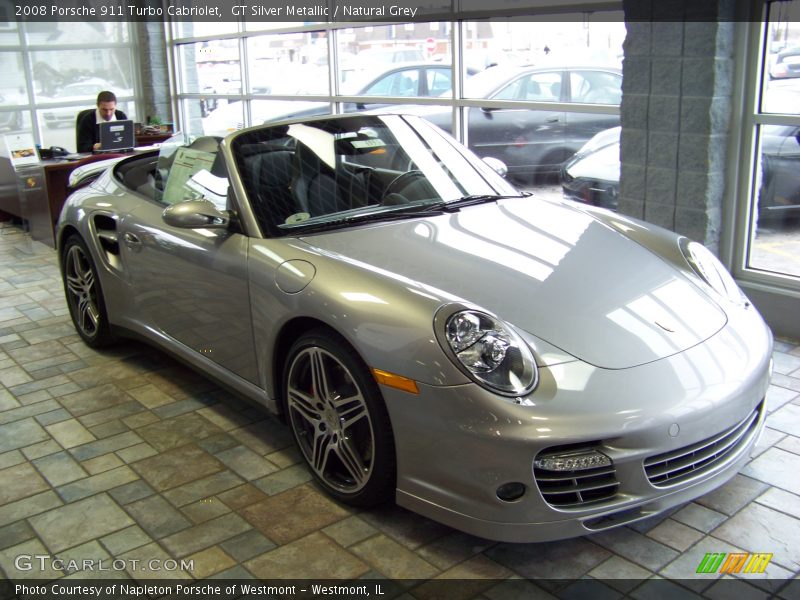 GT Silver Metallic / Natural Grey 2008 Porsche 911 Turbo Cabriolet