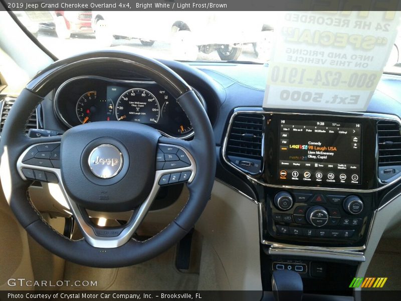 Bright White / Light Frost/Brown 2019 Jeep Grand Cherokee Overland 4x4