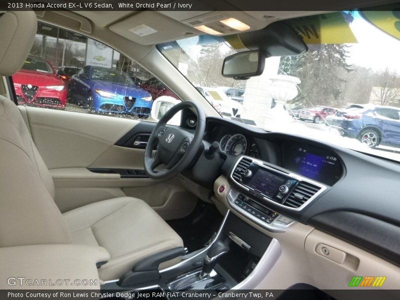White Orchid Pearl / Ivory 2013 Honda Accord EX-L V6 Sedan