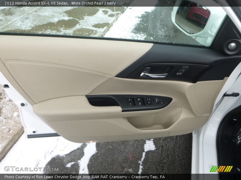 White Orchid Pearl / Ivory 2013 Honda Accord EX-L V6 Sedan