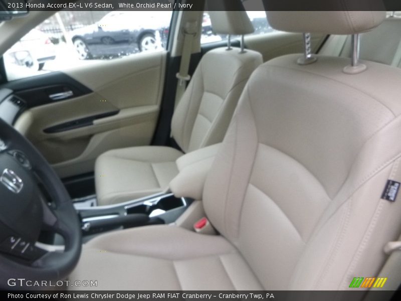 White Orchid Pearl / Ivory 2013 Honda Accord EX-L V6 Sedan