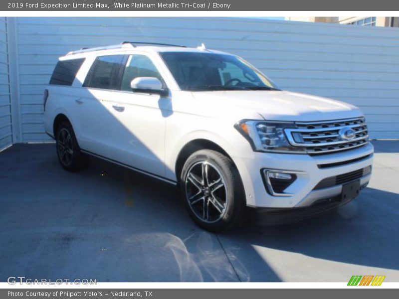 White Platinum Metallic Tri-Coat / Ebony 2019 Ford Expedition Limited Max