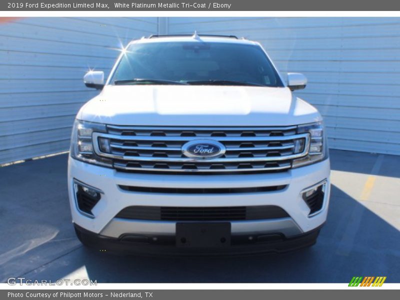 White Platinum Metallic Tri-Coat / Ebony 2019 Ford Expedition Limited Max