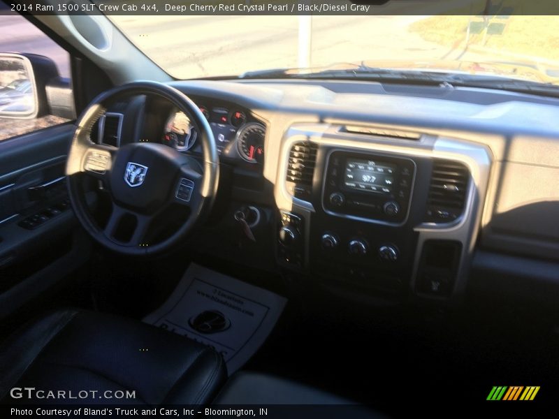 Deep Cherry Red Crystal Pearl / Black/Diesel Gray 2014 Ram 1500 SLT Crew Cab 4x4