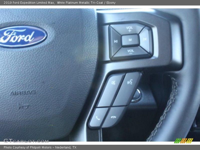 White Platinum Metallic Tri-Coat / Ebony 2019 Ford Expedition Limited Max