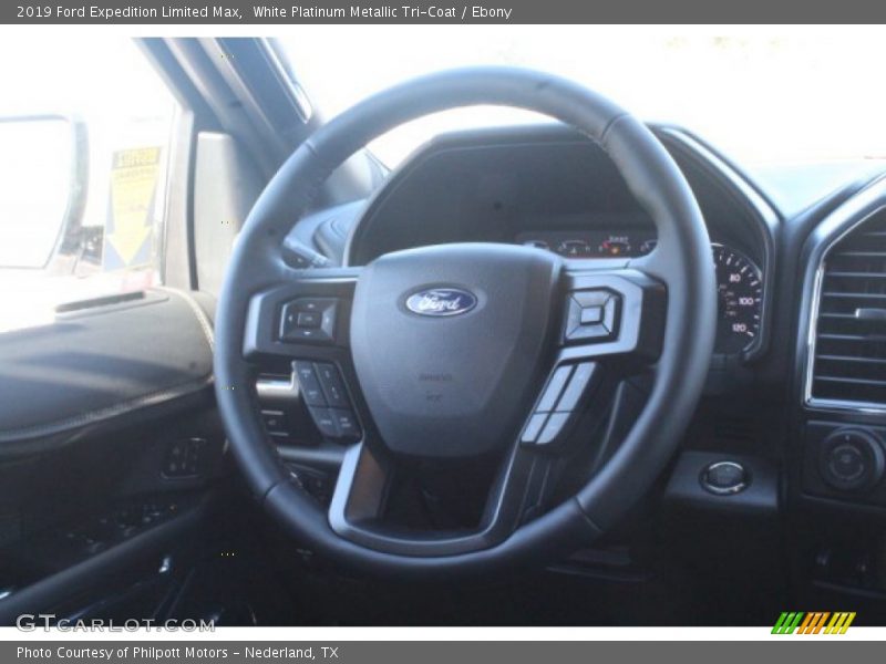 White Platinum Metallic Tri-Coat / Ebony 2019 Ford Expedition Limited Max