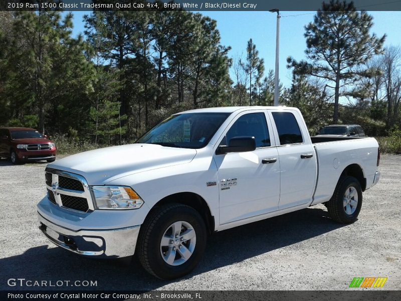 Bright White / Black/Diesel Gray 2019 Ram 1500 Classic Tradesman Quad Cab 4x4