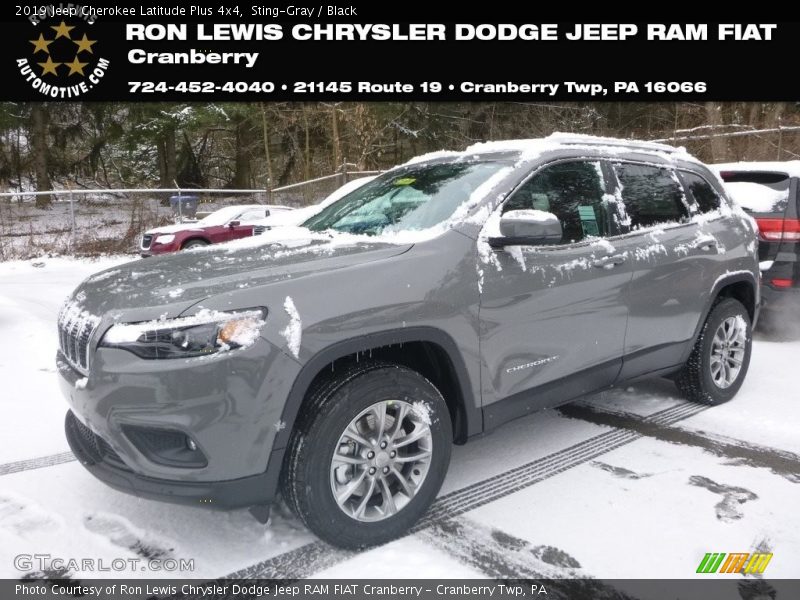 Sting-Gray / Black 2019 Jeep Cherokee Latitude Plus 4x4