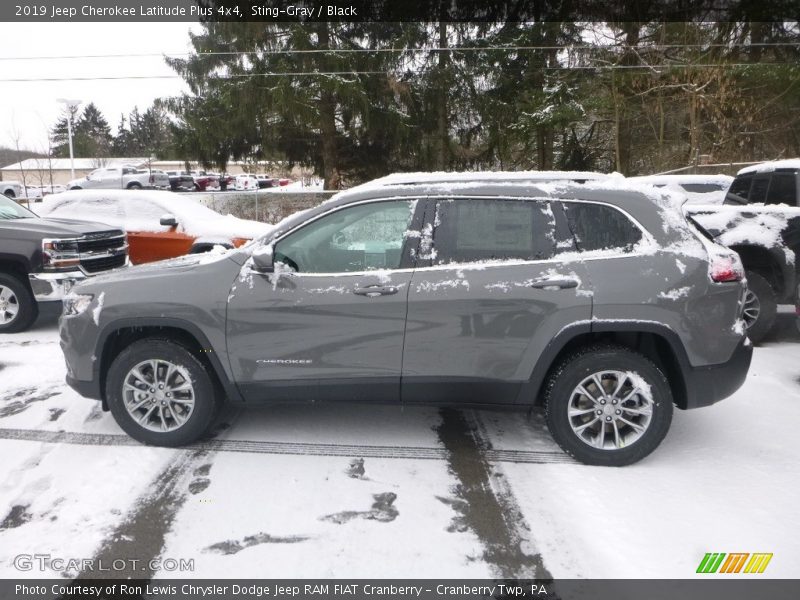 Sting-Gray / Black 2019 Jeep Cherokee Latitude Plus 4x4