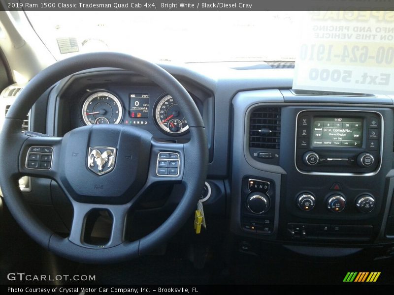 Bright White / Black/Diesel Gray 2019 Ram 1500 Classic Tradesman Quad Cab 4x4