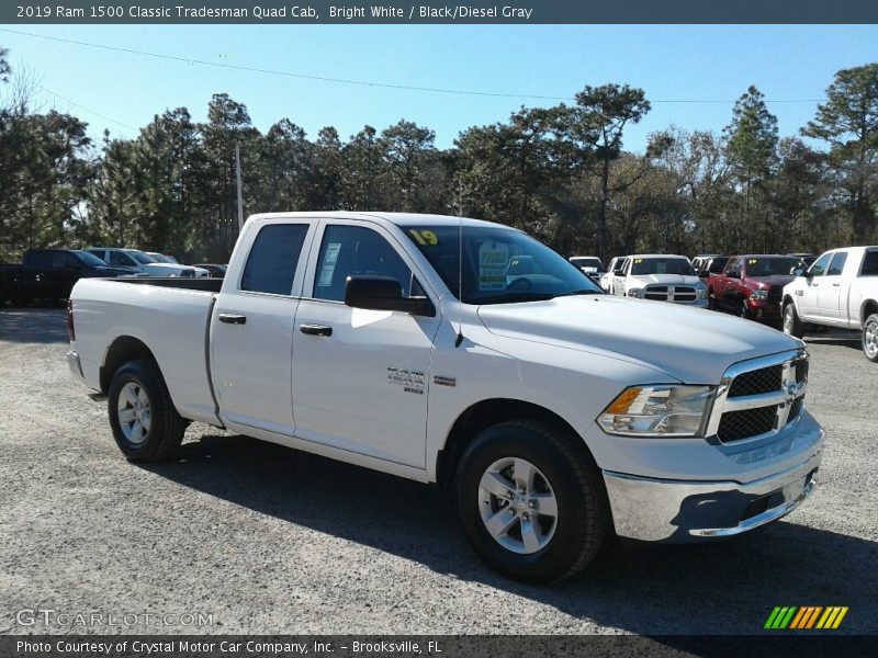 Bright White / Black/Diesel Gray 2019 Ram 1500 Classic Tradesman Quad Cab