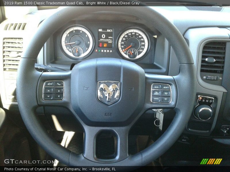 Bright White / Black/Diesel Gray 2019 Ram 1500 Classic Tradesman Quad Cab