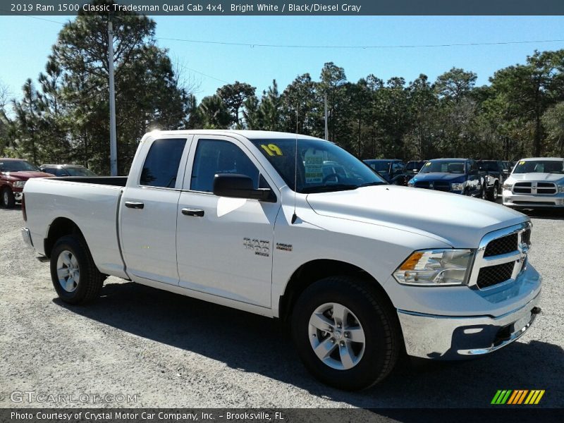Bright White / Black/Diesel Gray 2019 Ram 1500 Classic Tradesman Quad Cab 4x4