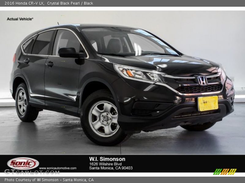 Crystal Black Pearl / Black 2016 Honda CR-V LX