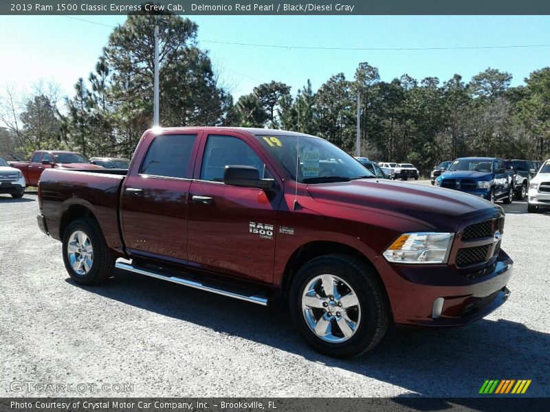 Delmonico Red Pearl / Black/Diesel Gray 2019 Ram 1500 Classic Express Crew Cab