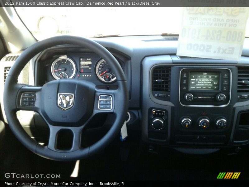 Delmonico Red Pearl / Black/Diesel Gray 2019 Ram 1500 Classic Express Crew Cab