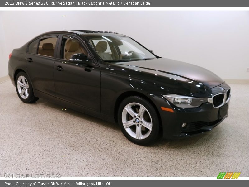 Black Sapphire Metallic / Venetian Beige 2013 BMW 3 Series 328i xDrive Sedan