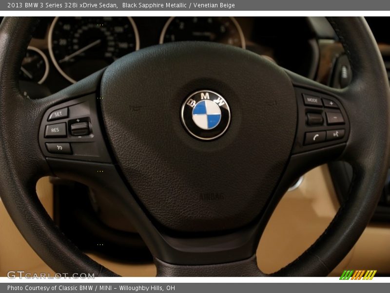 Black Sapphire Metallic / Venetian Beige 2013 BMW 3 Series 328i xDrive Sedan