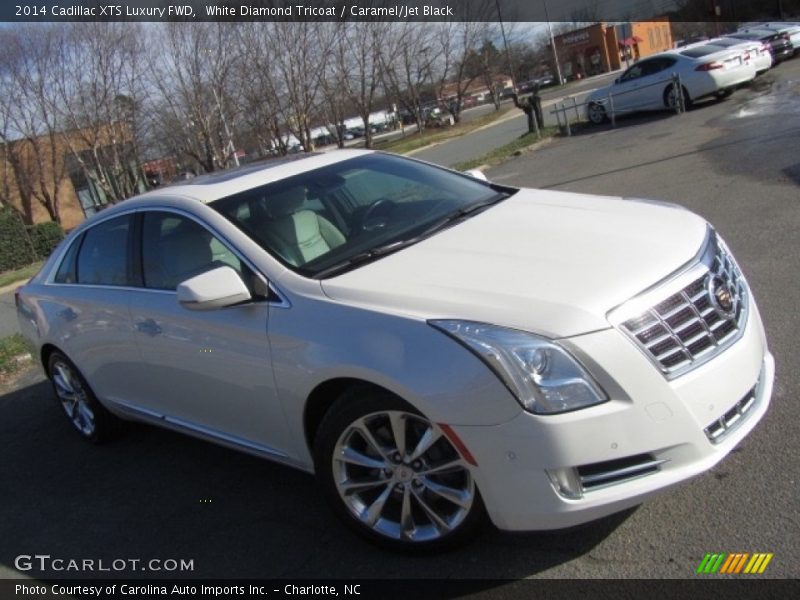 White Diamond Tricoat / Caramel/Jet Black 2014 Cadillac XTS Luxury FWD