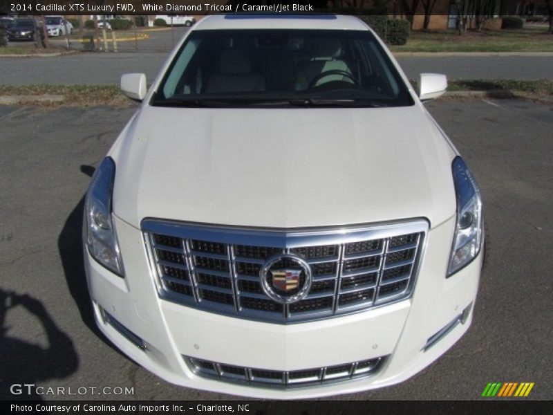 White Diamond Tricoat / Caramel/Jet Black 2014 Cadillac XTS Luxury FWD