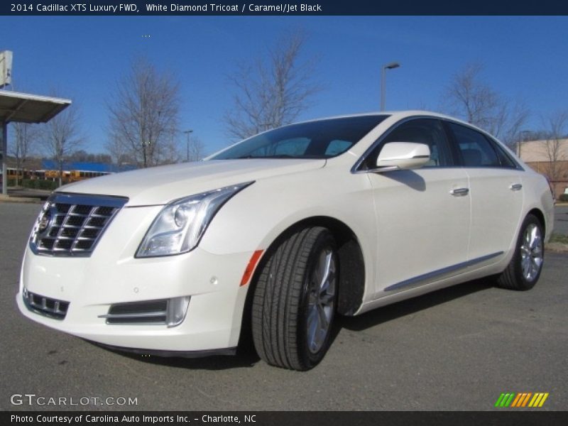 White Diamond Tricoat / Caramel/Jet Black 2014 Cadillac XTS Luxury FWD