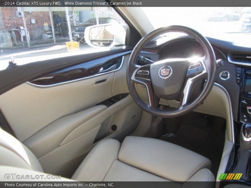 White Diamond Tricoat / Caramel/Jet Black 2014 Cadillac XTS Luxury FWD