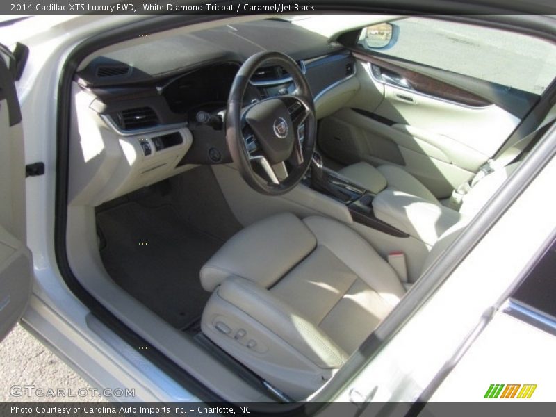 White Diamond Tricoat / Caramel/Jet Black 2014 Cadillac XTS Luxury FWD
