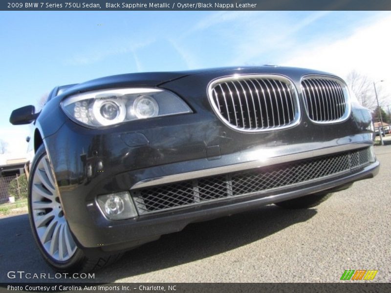 Black Sapphire Metallic / Oyster/Black Nappa Leather 2009 BMW 7 Series 750Li Sedan