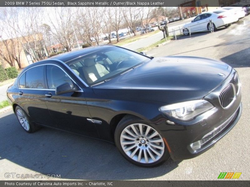 Black Sapphire Metallic / Oyster/Black Nappa Leather 2009 BMW 7 Series 750Li Sedan
