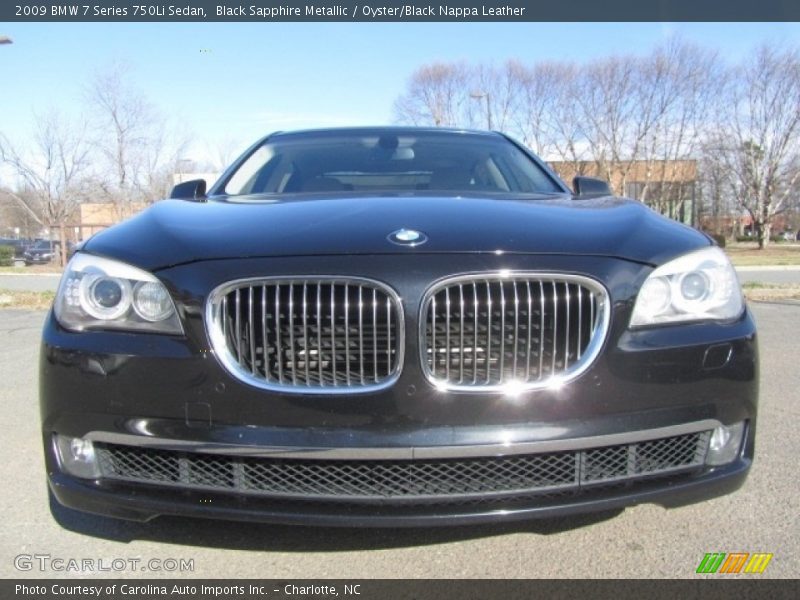 Black Sapphire Metallic / Oyster/Black Nappa Leather 2009 BMW 7 Series 750Li Sedan