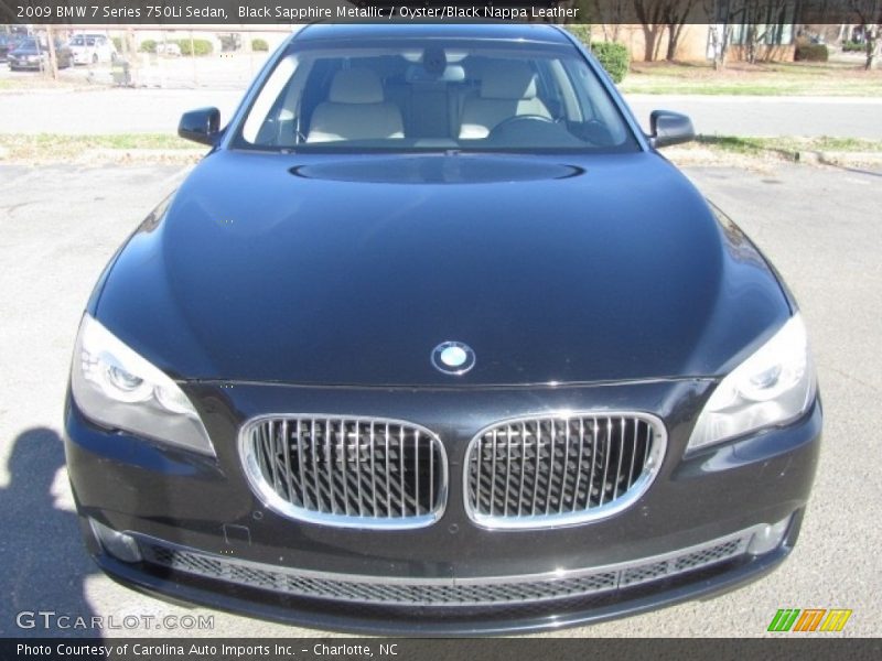 Black Sapphire Metallic / Oyster/Black Nappa Leather 2009 BMW 7 Series 750Li Sedan