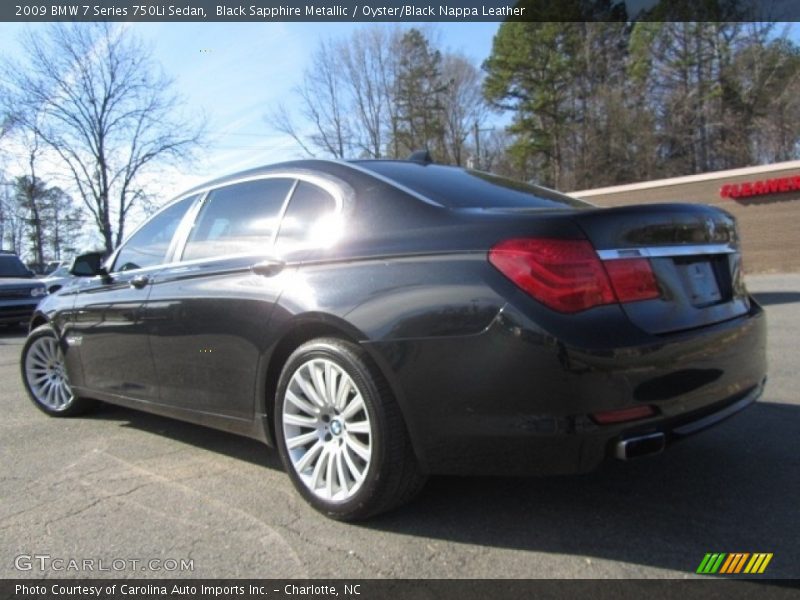 Black Sapphire Metallic / Oyster/Black Nappa Leather 2009 BMW 7 Series 750Li Sedan