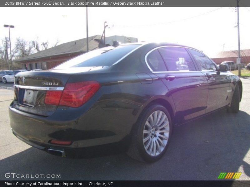 Black Sapphire Metallic / Oyster/Black Nappa Leather 2009 BMW 7 Series 750Li Sedan