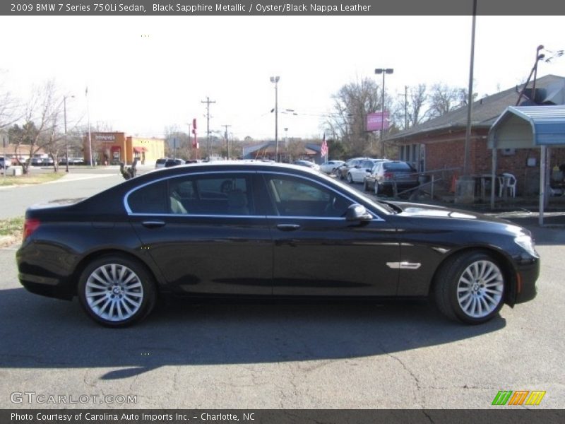 Black Sapphire Metallic / Oyster/Black Nappa Leather 2009 BMW 7 Series 750Li Sedan