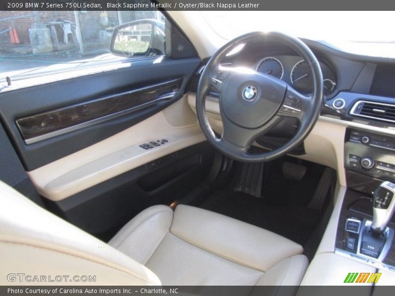 Black Sapphire Metallic / Oyster/Black Nappa Leather 2009 BMW 7 Series 750Li Sedan
