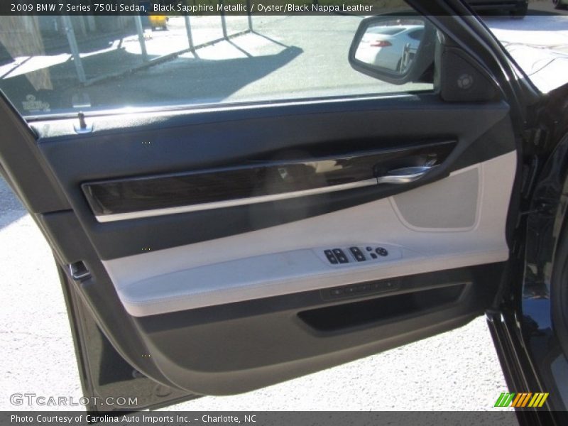 Black Sapphire Metallic / Oyster/Black Nappa Leather 2009 BMW 7 Series 750Li Sedan