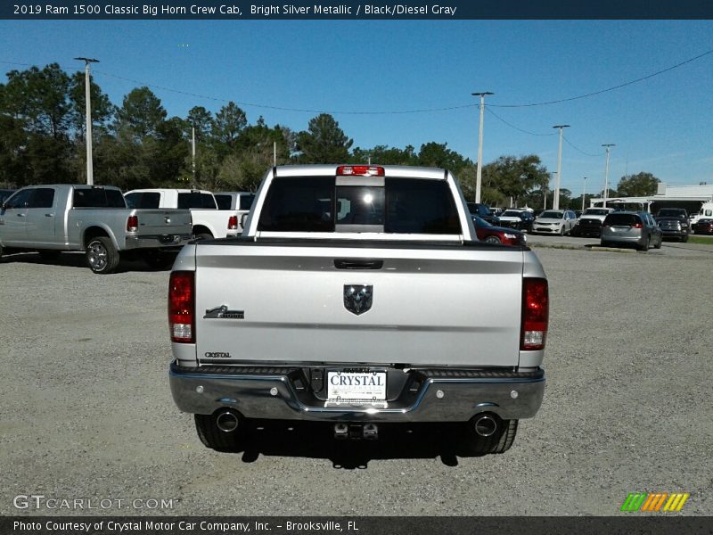 Bright Silver Metallic / Black/Diesel Gray 2019 Ram 1500 Classic Big Horn Crew Cab