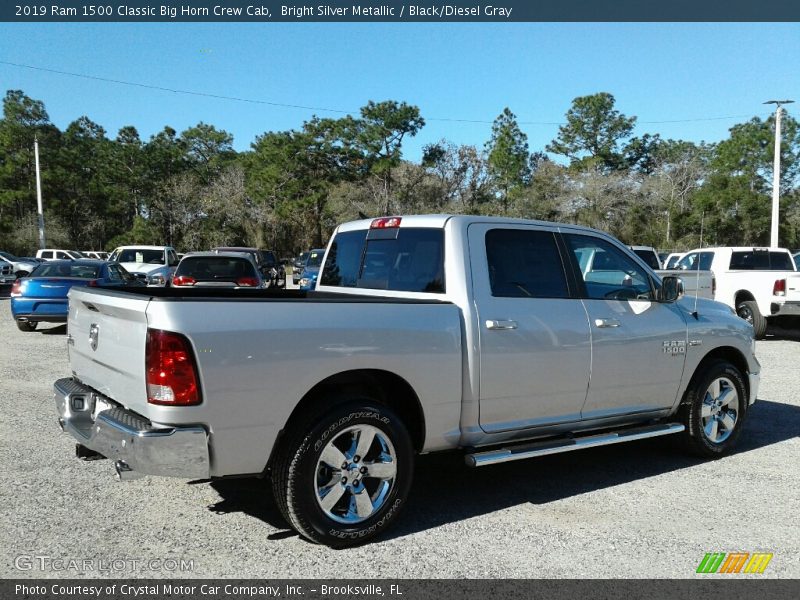 Bright Silver Metallic / Black/Diesel Gray 2019 Ram 1500 Classic Big Horn Crew Cab