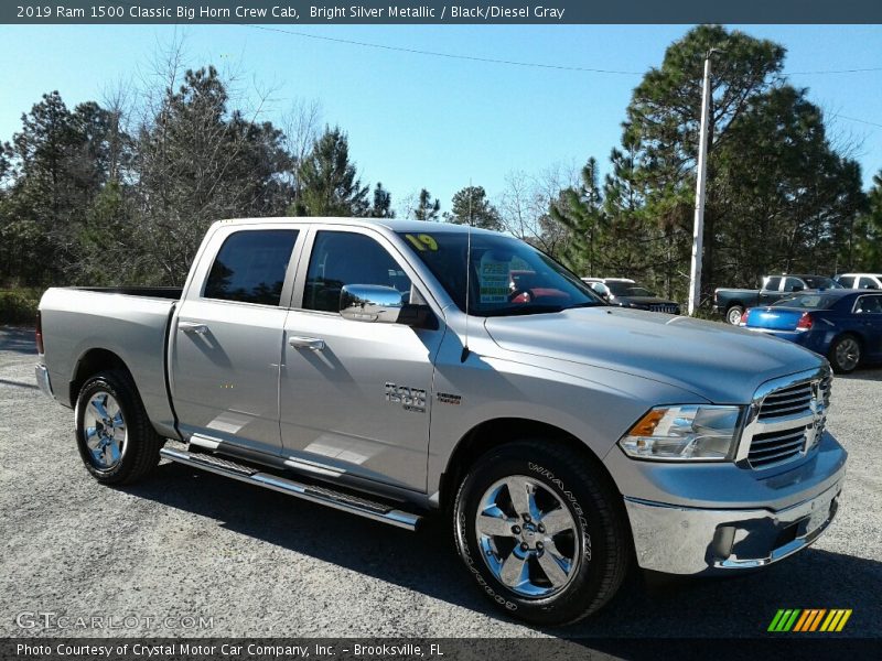 Bright Silver Metallic / Black/Diesel Gray 2019 Ram 1500 Classic Big Horn Crew Cab