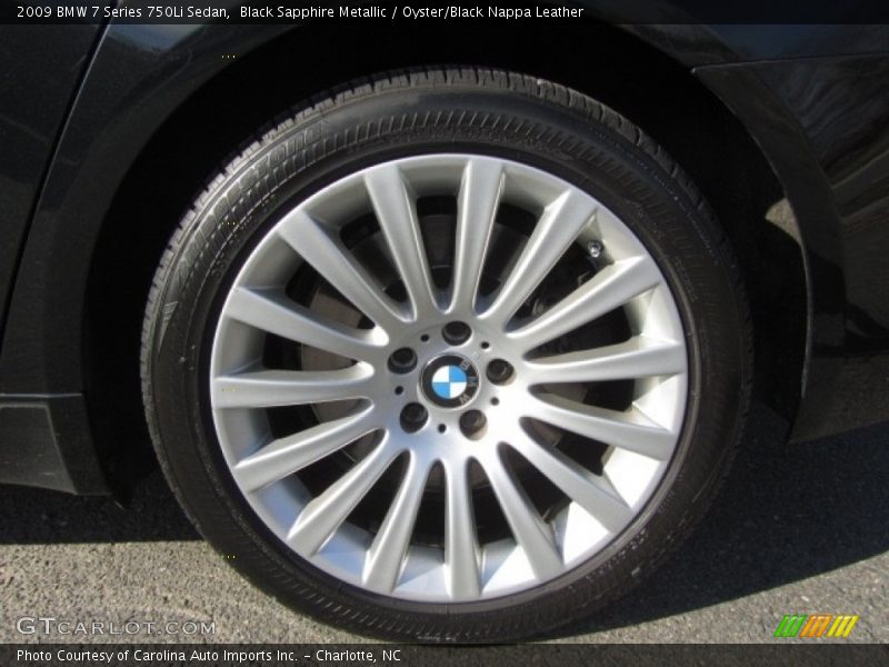 Black Sapphire Metallic / Oyster/Black Nappa Leather 2009 BMW 7 Series 750Li Sedan