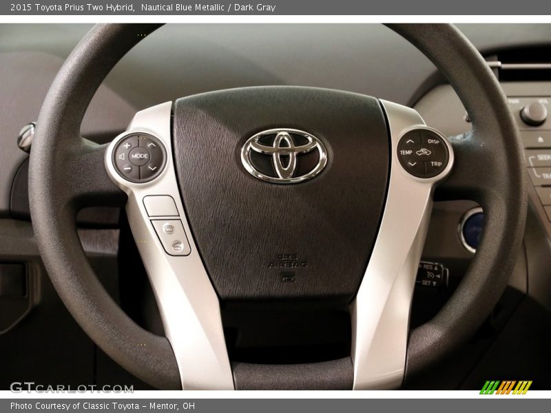 Nautical Blue Metallic / Dark Gray 2015 Toyota Prius Two Hybrid