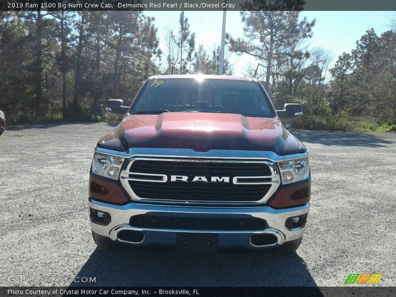 Delmonico Red Pearl / Black/Diesel Gray 2019 Ram 1500 Big Horn Crew Cab