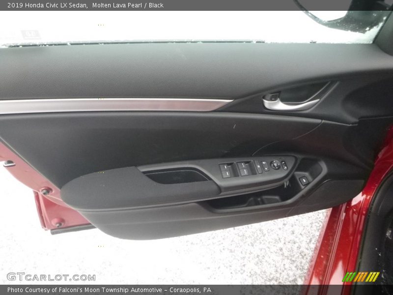 Molten Lava Pearl / Black 2019 Honda Civic LX Sedan