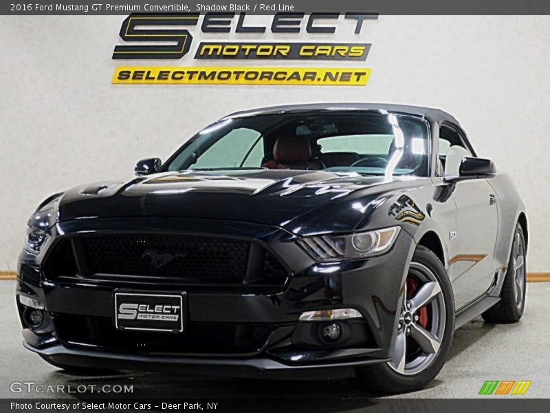 Shadow Black / Red Line 2016 Ford Mustang GT Premium Convertible
