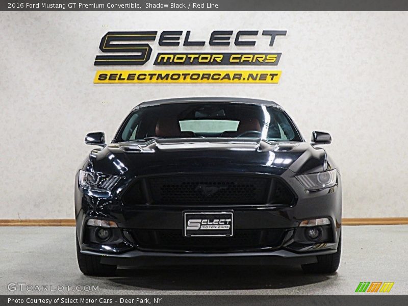 Shadow Black / Red Line 2016 Ford Mustang GT Premium Convertible