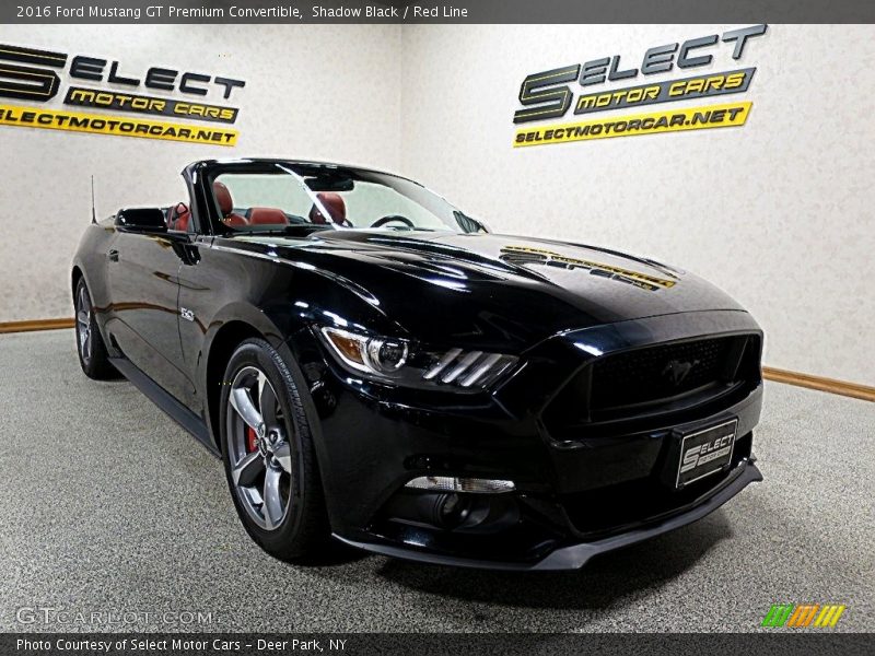 Shadow Black / Red Line 2016 Ford Mustang GT Premium Convertible