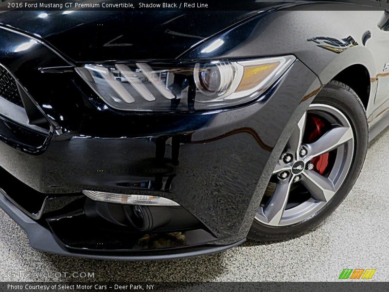 Shadow Black / Red Line 2016 Ford Mustang GT Premium Convertible