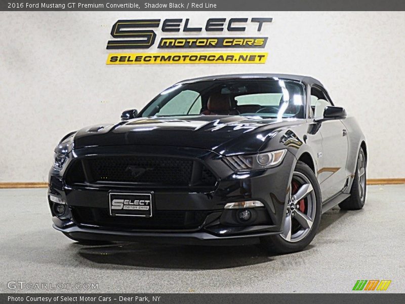 Shadow Black / Red Line 2016 Ford Mustang GT Premium Convertible